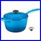 Le Creuset 2.25 Qt Signature Cast Iron Saucepan withLid Marseille Blue France