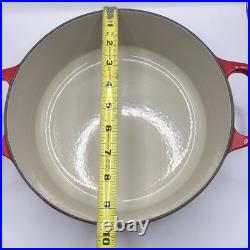 Le Creuset #24 Cerise/Cherry Enameled Cast Iron Dutch Oven 4.5Q withLid-Near Mint