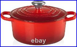 Le Creuset 24cm Cast Iron Round Dutch Oven Red, 4.5qt