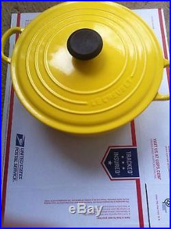 Le Creuset 26 5.5 Qt Enameled Cast Iron Round Dutch Oven Soleil Yellow France
