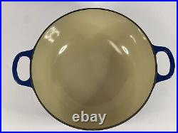 Le Creuset #26 Cast Iron Blue Dutch Oven withLid, 4 2/5 US Quart Made in France