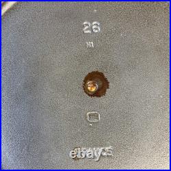 Le Creuset #26 Round Enameled Cast Iron Grill Dutch Oven Ribbed Interior GREEN