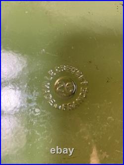 Le Creuset #26 Round Enameled Cast Iron Grill Dutch Oven Ribbed Interior GREEN