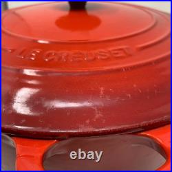 Le Creuset #28 Dutch Oven 7.25 Qt 6.7 L Cherry Red withLid Enameled Cast Iron