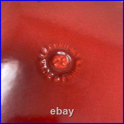 Le Creuset #28 Dutch Oven 7.25 Qt 6.7 L Cherry Red withLid Enameled Cast Iron