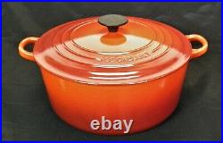 Le Creuset #28 Dutch Oven Red Enamel Cast Iron Signature Nonstick Cerise Color