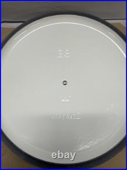 Le Creuset 28 Round White Enameled Cast Iron Casserole Pot with Lid
