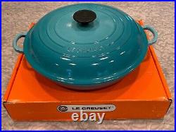 Le Creuset 3.5 qt cast iron braiser Caribbean Teal