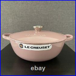 Le Creuset 3.5qt Antique Rose Color Soup Pot Cast Iron Very Rare