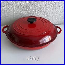 Le Creuset 30 Braiser Cerise Red Ombre Enamel Cast Iron 12 Dutch Oven 3.5 Quart