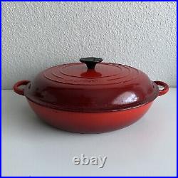 Le Creuset 30 Braiser Cerise Red Ombre Enamel Cast Iron 12 Dutch Oven 3.5 Quart