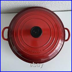 Le Creuset 30 Braiser Cerise Red Ombre Enamel Cast Iron 12 Dutch Oven 3.5 Quart