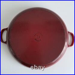 Le Creuset 30 Braiser Cerise Red Ombre Enamel Cast Iron 12 Dutch Oven 3.5 Quart