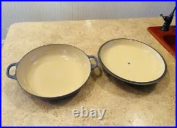 Le Creuset #30 Braiser Enameled Cast Iron Cookware 3.5 Qt Pan & Lid Blue France