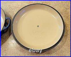 Le Creuset #30 Braiser Enameled Cast Iron Cookware 3.5 Qt Pan & Lid Blue France