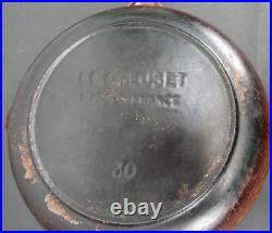 Le Creuset #30 Cast Iron Skillet Double Spout 13 Diameter Fry Pan Black HEAVY