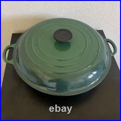 Le Creuset 30 Green Shallow Casserole/braiser 3-1/2 Qt Cast Iron