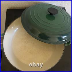 Le Creuset 30 Green Shallow Casserole/braiser 3-1/2 Qt Cast Iron
