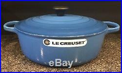 Le Creuset #30 Marseille Blue 12 Round Cast Iron Enamel Dutch Oven 6 3/4 Quart
