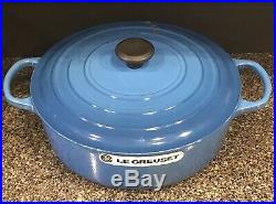 Le Creuset #30 Marseille Blue 12 Round Cast Iron Enamel Dutch Oven 6 3/4 Quart