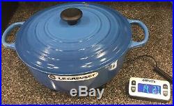 Le Creuset #30 Marseille Blue 12 Round Cast Iron Enamel Dutch Oven 6 3/4 Quart