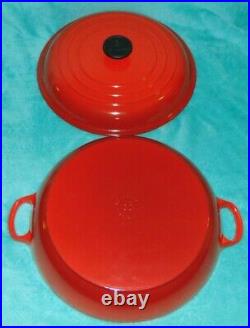 Le Creuset 30 Red Cast Iron Enamel Braiser / Skillet / Roasting Pot with Lid