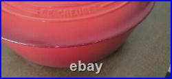 Le Creuset #31 6.75 Quart Oval Dutch Oven Enameled Cast Iron Red withLid Excellent