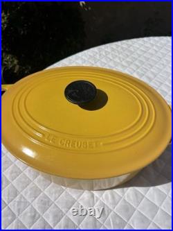 Le Creuset #31 Cerise Dijon Yellow 6.75 Qt Cast Iron Sauteuse Dutch Oven With LID