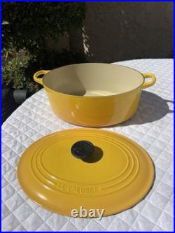 Le Creuset #31 Cerise Dijon Yellow 6.75 Qt Cast Iron Sauteuse Dutch Oven With LID
