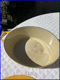 Le Creuset #31 Cerise Dijon Yellow 6.75 Qt Cast Iron Sauteuse Dutch Oven With LID