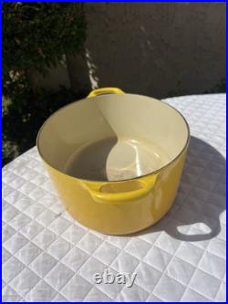 Le Creuset #31 Cerise Dijon Yellow 6.75 Qt Cast Iron Sauteuse Dutch Oven With LID