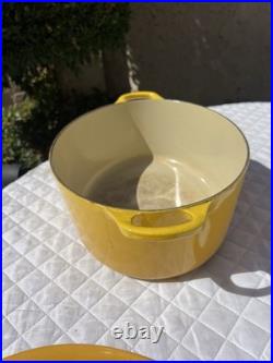 Le Creuset #31 Cerise Dijon Yellow 6.75 Qt Cast Iron Sauteuse Dutch Oven With LID