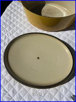 Le Creuset #31 Cerise Dijon Yellow 6.75 Qt Cast Iron Sauteuse Dutch Oven With LID