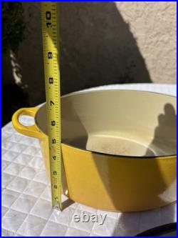 Le Creuset #31 Cerise Dijon Yellow 6.75 Qt Cast Iron Sauteuse Dutch Oven With LID