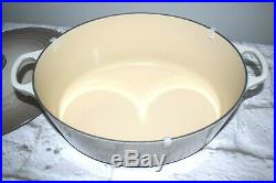 Le Creuset #31 Tan/Gray 6 3/4 Qt Oval French (Dutch) Oven Enameled Cast Iron New