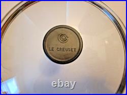 Le Creuset #36 Enameled Cast Iron wok 14.25 Orange Red Flame