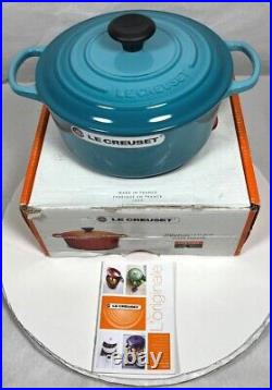 Le Creuset 4.5 Qt. Round Dutch Oven Caribbean Enameled Cast-iron -FREE SHIPPING