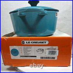 Le Creuset 4.5 Qt. Round Dutch Oven Caribbean Enameled Cast-iron -FREE SHIPPING