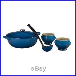 Le Creuset 5 Piece Soup Pot Set, Marseille Blue NEW