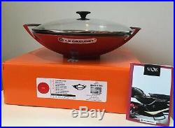 Le Creuset-5 Qt Wok-Cerise-Cast Iron-Retails $400