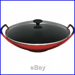 Le Creuset-5 Qt Wok-Cerise-Cast Iron-Retails $400