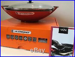 Le Creuset-5 Qt Wok-Cerise-Cast Iron-Retails $400