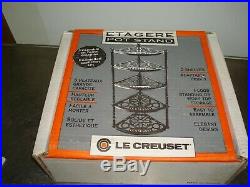 Le Creuset 5-tier Pot Stand/rack Blue In Original Box