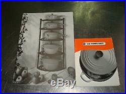 Le Creuset 5-tier Pot Stand/rack Blue In Original Box