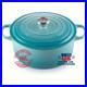 Le Creuset 7.25 Qt Round Dutch Oven Caribbean Enameled Cast Iron Lid