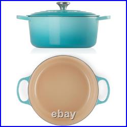 Le Creuset 7.25 Qt Round Dutch Oven Caribbean Enameled Cast Iron Lid