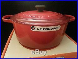 Le Creuset 7.25 Quart Round Dutch Oven Cherry Red Casserole French New in Box