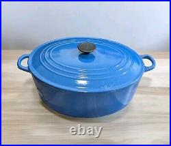 Le Creuset 9.5 QT #35 Blue Cast Iron Oval Dutch Oven Casserole withLid