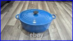 Le Creuset 9.5 QT #35 Blue Cast Iron Oval Dutch Oven Casserole withLid