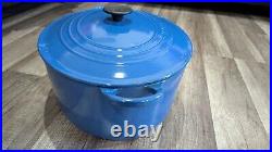 Le Creuset 9.5 QT #35 Blue Cast Iron Oval Dutch Oven Casserole withLid